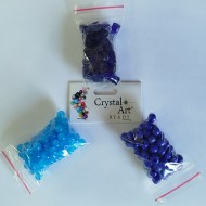 Бусины стекло Kristal Art (Индия) 3 уп х 50 грамм