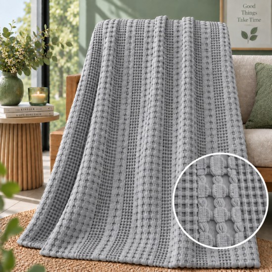 Покривало вафельне "Wafer strip" 04, розмір 150х200 см