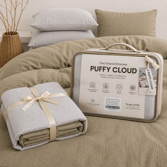 Комплект білизни з мусліну 01 "Puffy Cloud", розмір 1.5