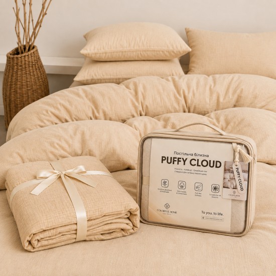 Комплект білизни з мусліну 03 "Puffy Cloud", розмір 1.5