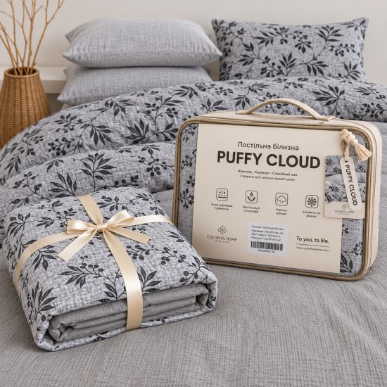 Комплект білизни з мусліну 04 "Puffy Cloud", розмір 1.5