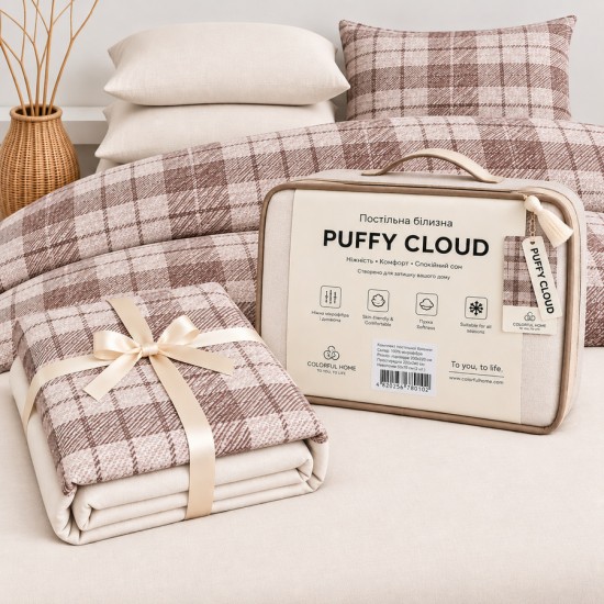 Комплект білизни з мусліну 07 "Puffy Cloud", розмір 1.5