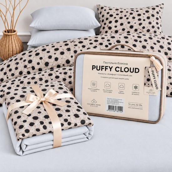 Комплект білизни з мусліну 09 "Puffy Cloud", розмір 1.5