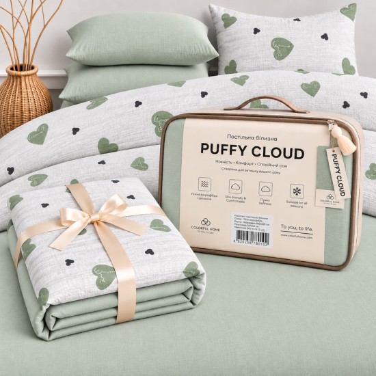 Комплект білизни з мусліну 10 "Puffy Cloud", розмір 1.5